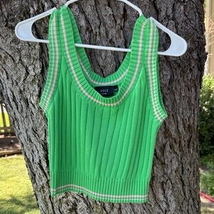 Vici Bright Green Ribbed Tank Top
